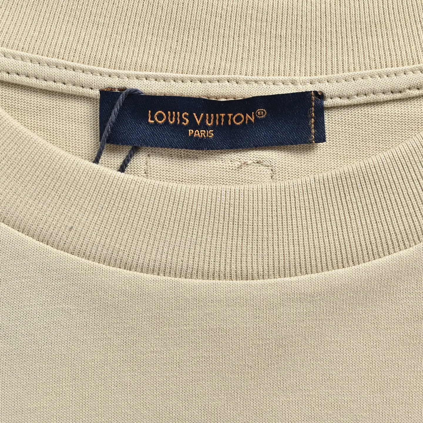 Louis Vuitton/Louis Vuitton 26ss embroidered logo letter short sleeves